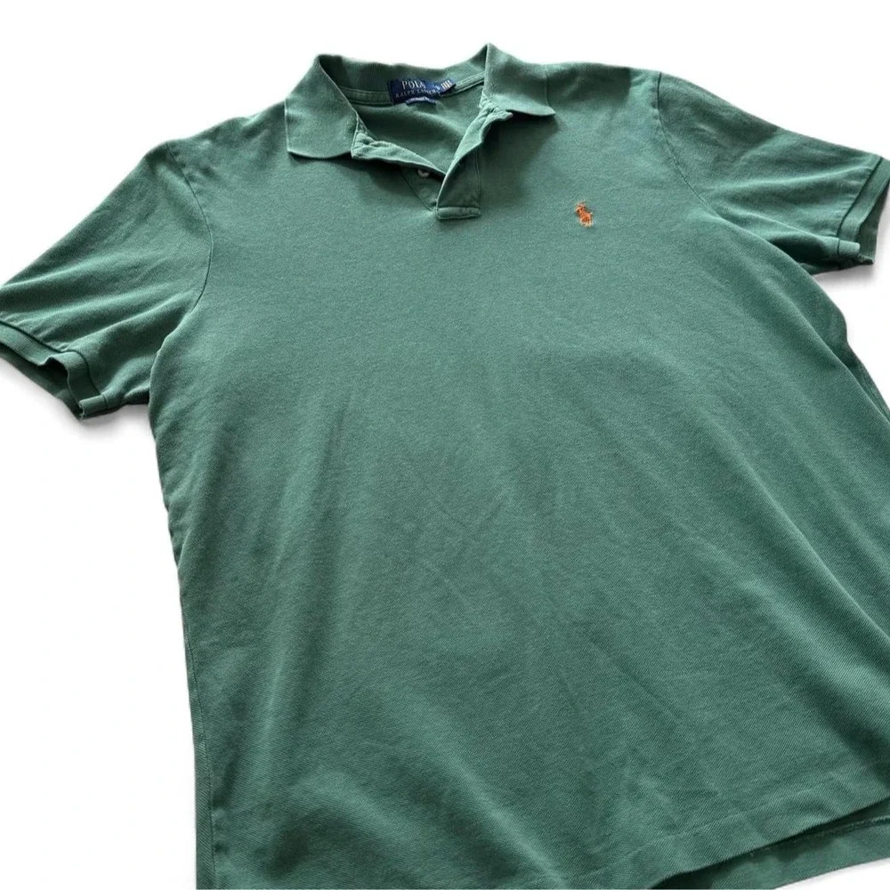 Vintage Polo Ralph Lauren Green Polo Collared Men's L
